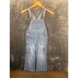 VTG Y2K Old Navy Junior Girls Denim Overalls Size 7 Blue